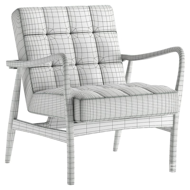 QUINN LEATHER ARMCHAIR IN BROWN - Image 2