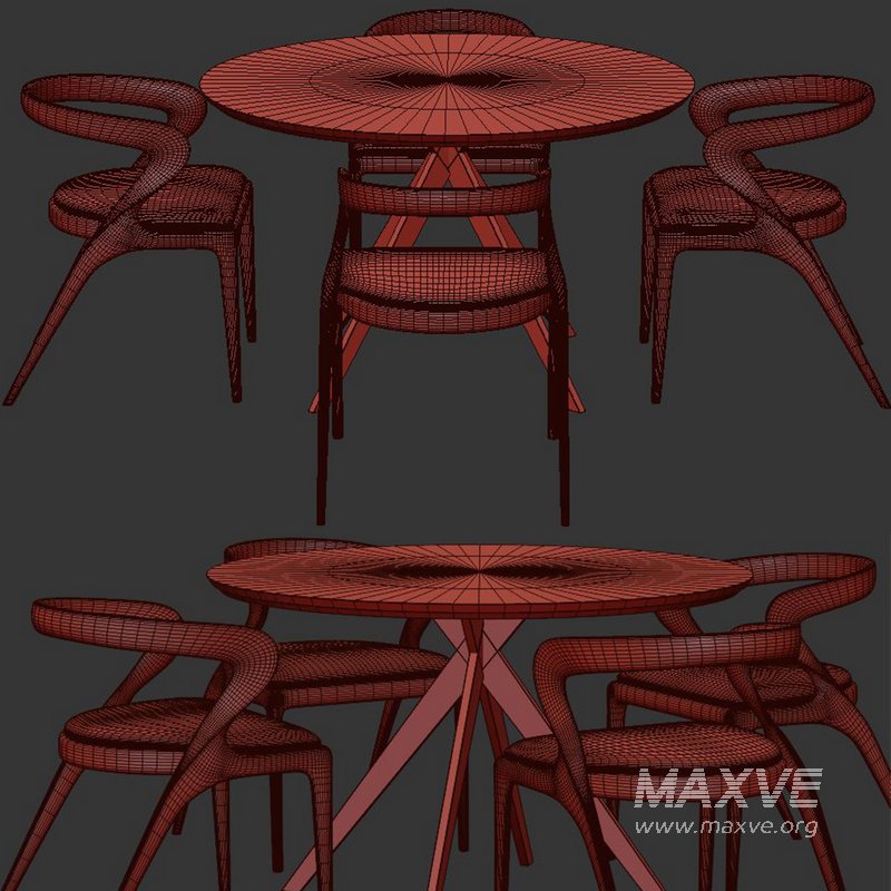 Dinning chair and table set10 – black - Image 3