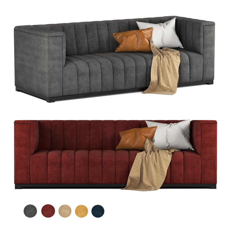 Velvet tufted sofa - Image 1