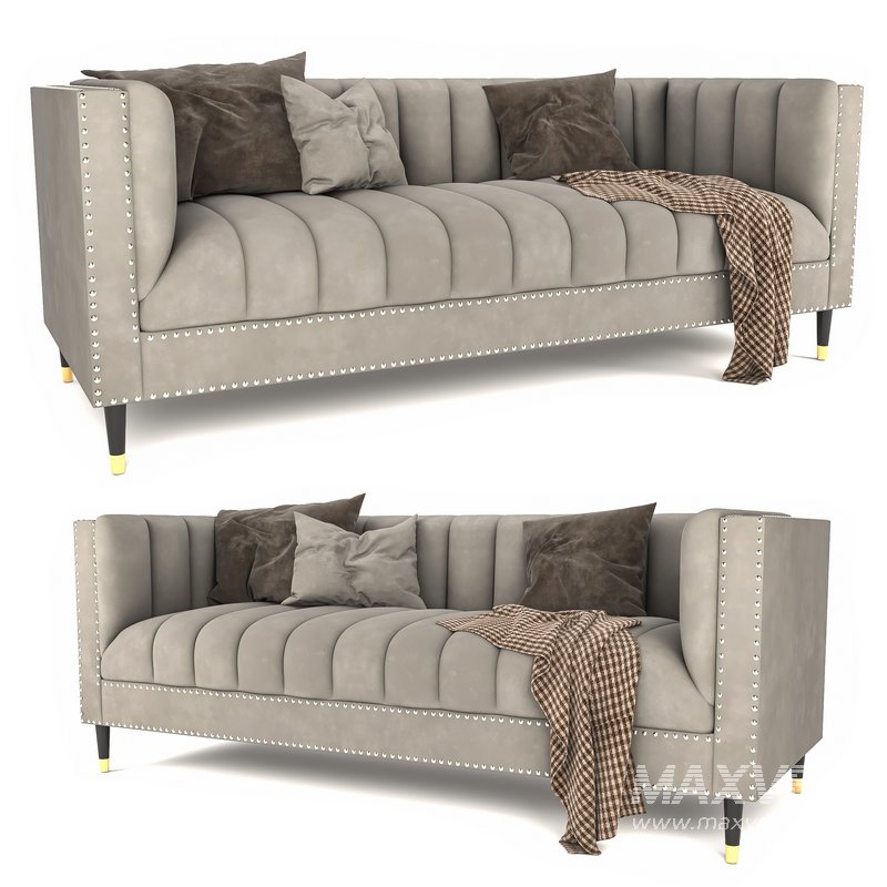 Nicole Miller velvet sofa - Image 1