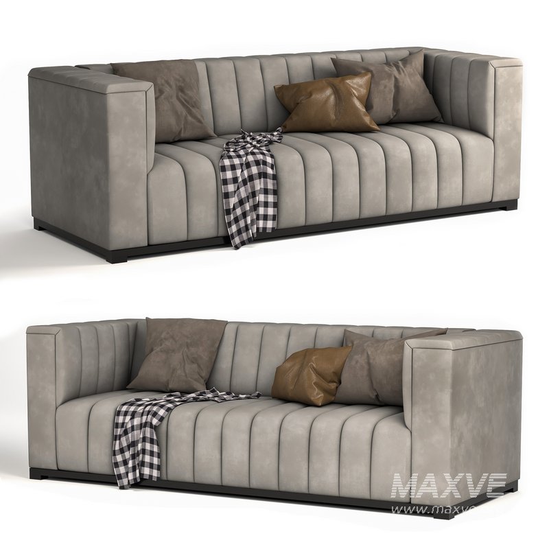 Velvet tufted sofa1 - Image 1