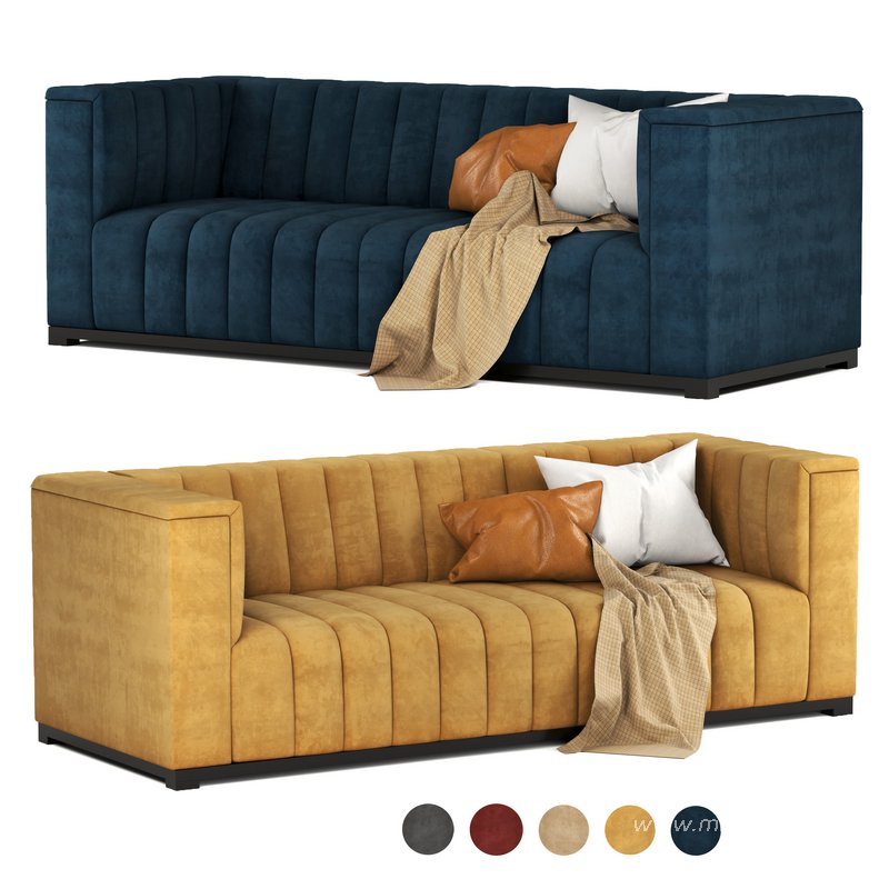 Velvet tufted sofa - Image 2