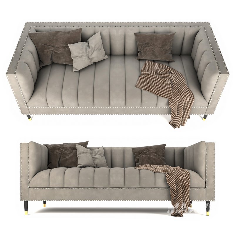 Nicole Miller velvet sofa - Image 2