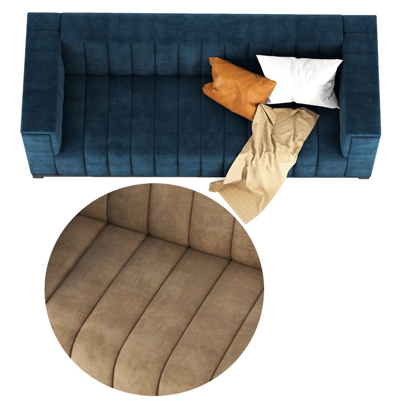 Velvet tufted sofa - Image 4