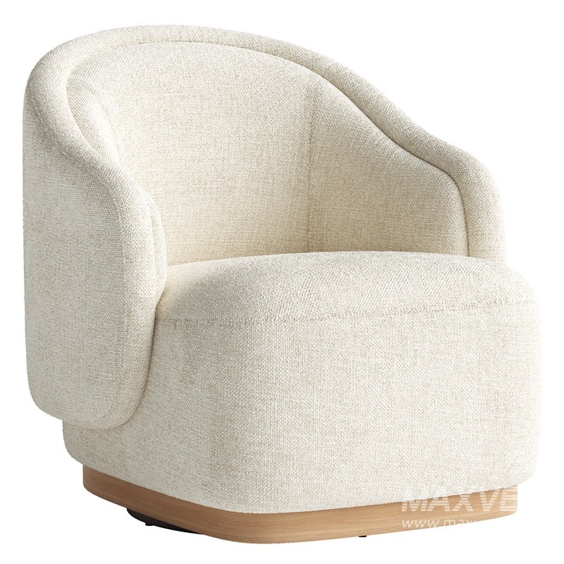 Martine Swivel Chair-Omari Natural - Image 1
