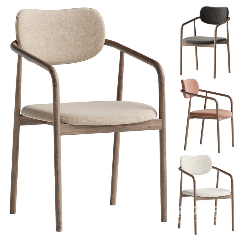 Natural Beige Dining Chair - Image 1