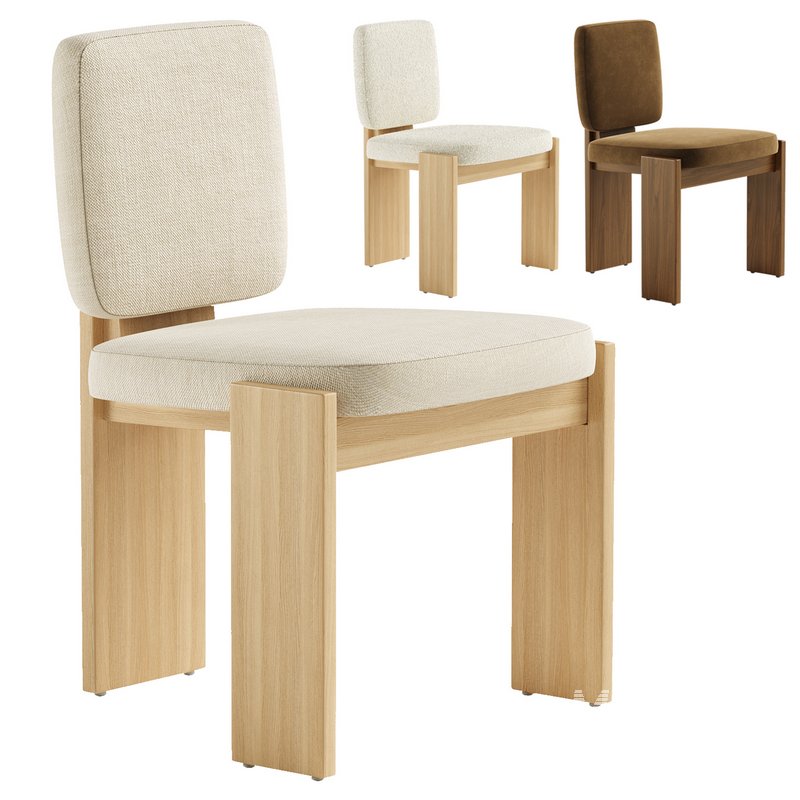Mats Three Legged Dining Chair - Image 3