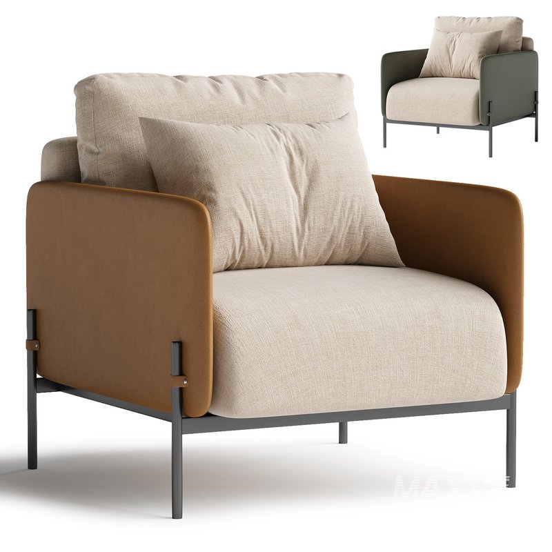 V215 Fabric armchair with armrests By Aston Martin - Image 1