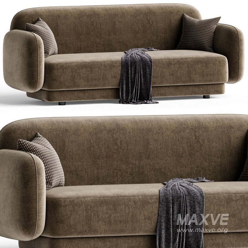 Kandor Textured Velvet Sofa - Image 1