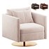 Custom Swivel Lounge Armchair with Metal base - Thumbnail 2