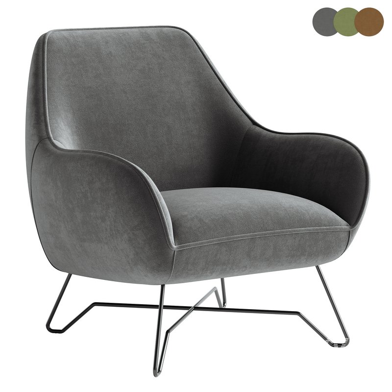 Fabric armchair ROME - Image 1