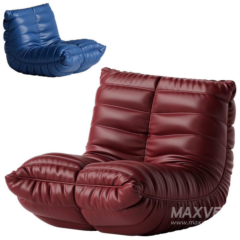 Microfiber Leather Standard Bean Bag Chair and Lounger - Image 1