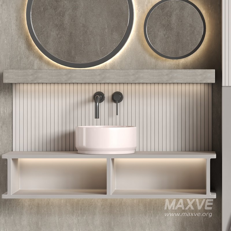 Bathroom furniture 004 in a modern minimalist style - Image 3