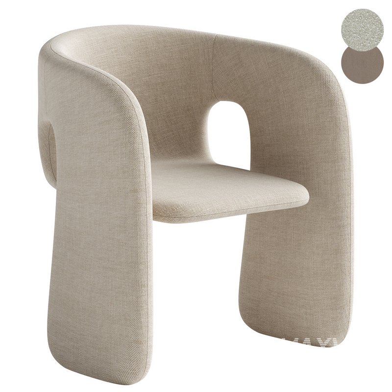 Designer Shaped Fabric Dining Chair - Image 3