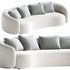 Modern Upholstered 5-Seater Boucle Sofa Couch - Thumbnail 1