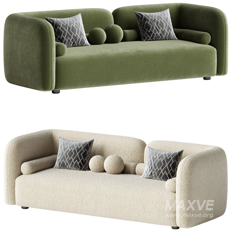 3-seater Victoria boucl sofa - Image 2