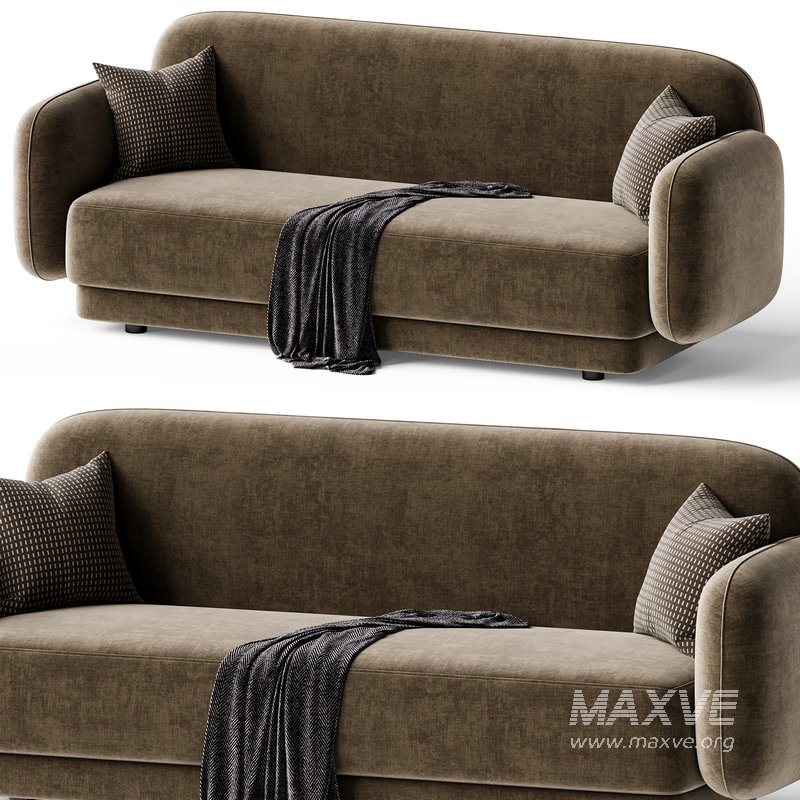 Kandor Textured Velvet Sofa - Image 2
