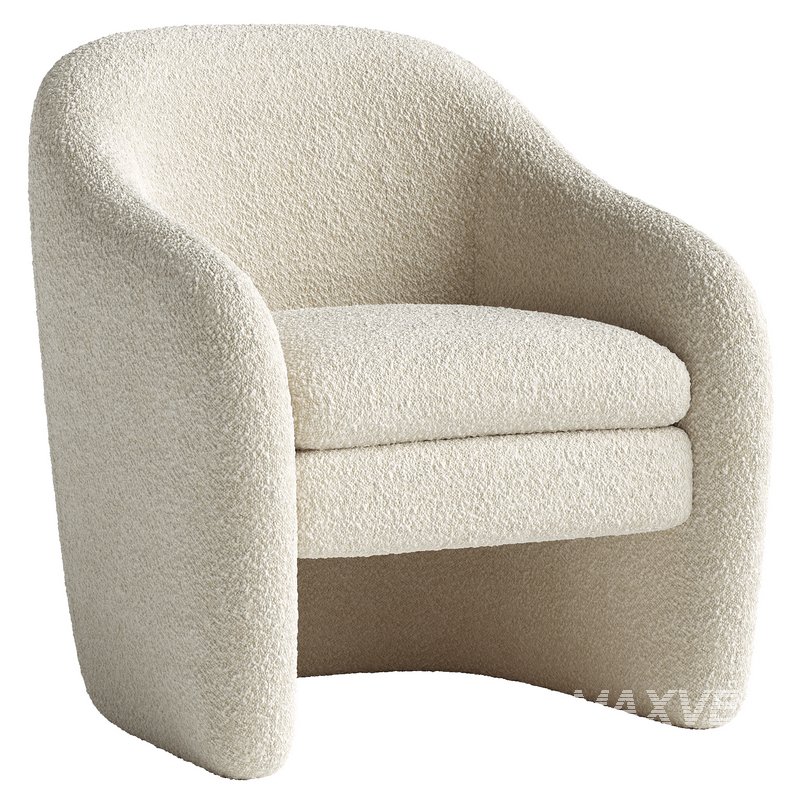 Zella Faux Shearling Fabric Accent Arm Chair - Image 2