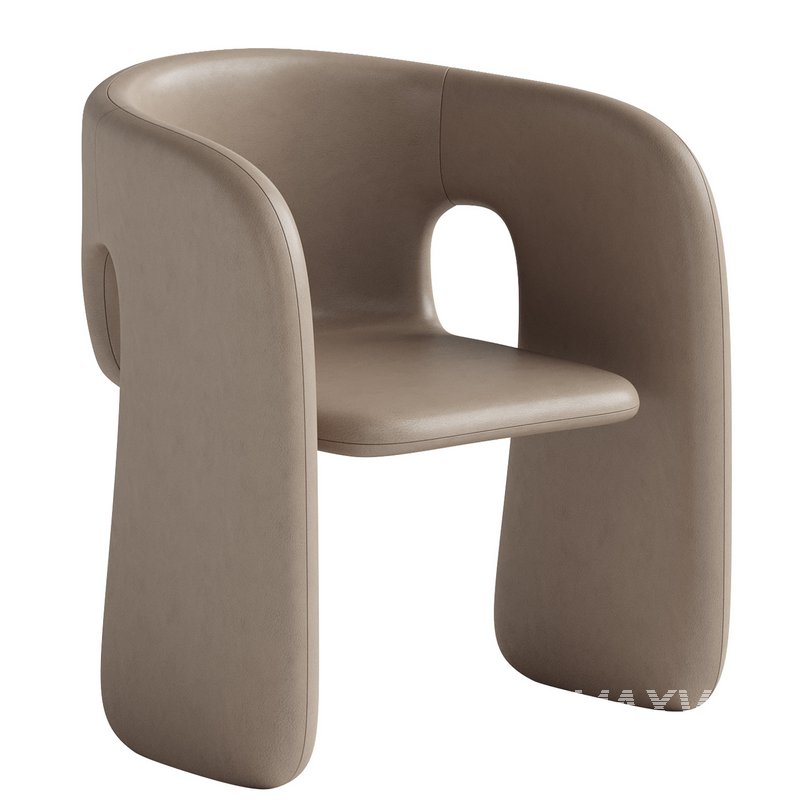 Designer Shaped Fabric Dining Chair - Image 2