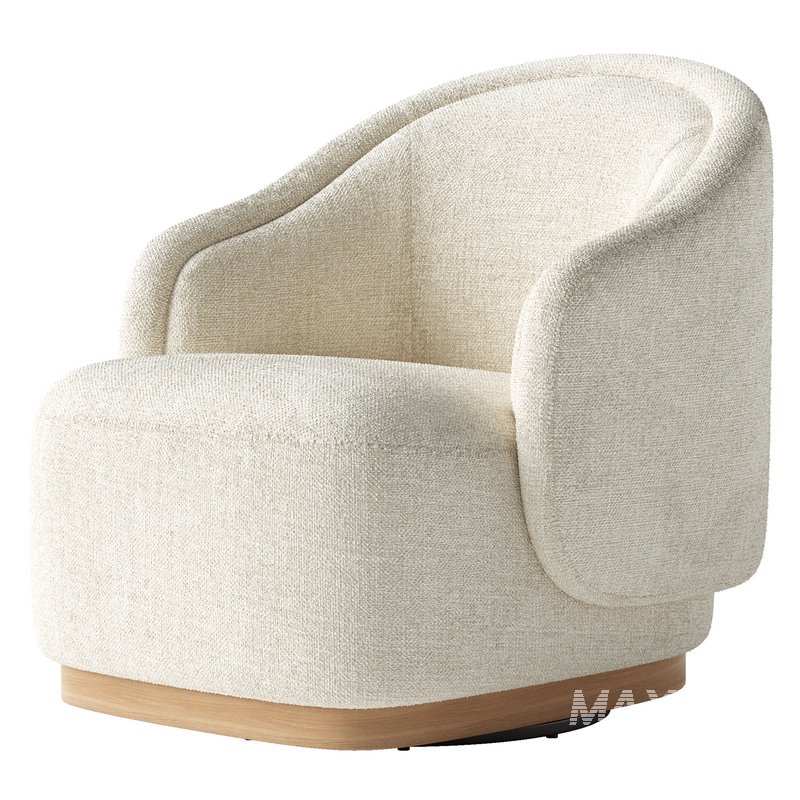 Martine Swivel Chair-Omari Natural - Image 2
