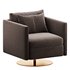 Custom Swivel Lounge Armchair with Metal base - Thumbnail 1