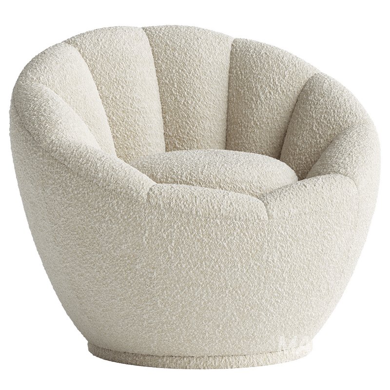 Crown armchair rotatable boucle - Image 4