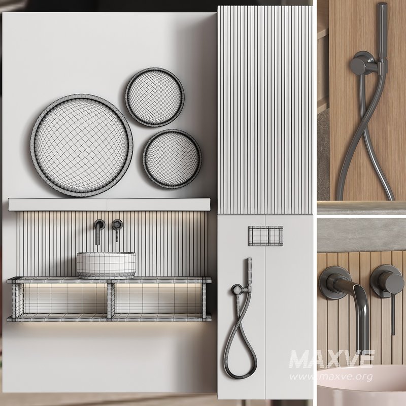 Bathroom furniture 004 in a modern minimalist style - Image 4