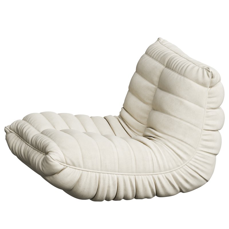 Suede Armless Bean Bag Chair - Image 3