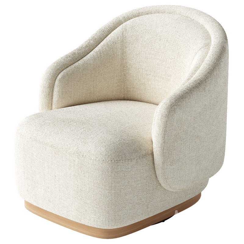 Martine Swivel Chair-Omari Natural - Image 3