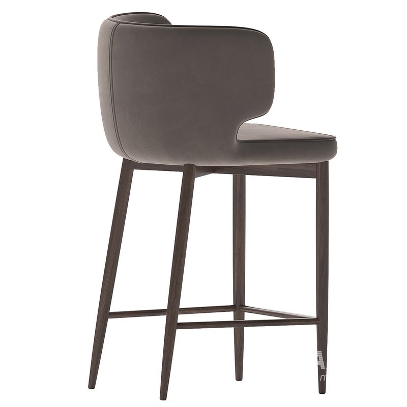 Half-bar chair Mateo with champagne piping - Image 3