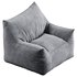 Ehlen Modern Velveteen Bean Bag Chair with Armrests - Thumbnail 3
