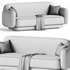 Kandor Textured Velvet Sofa - Thumbnail 3