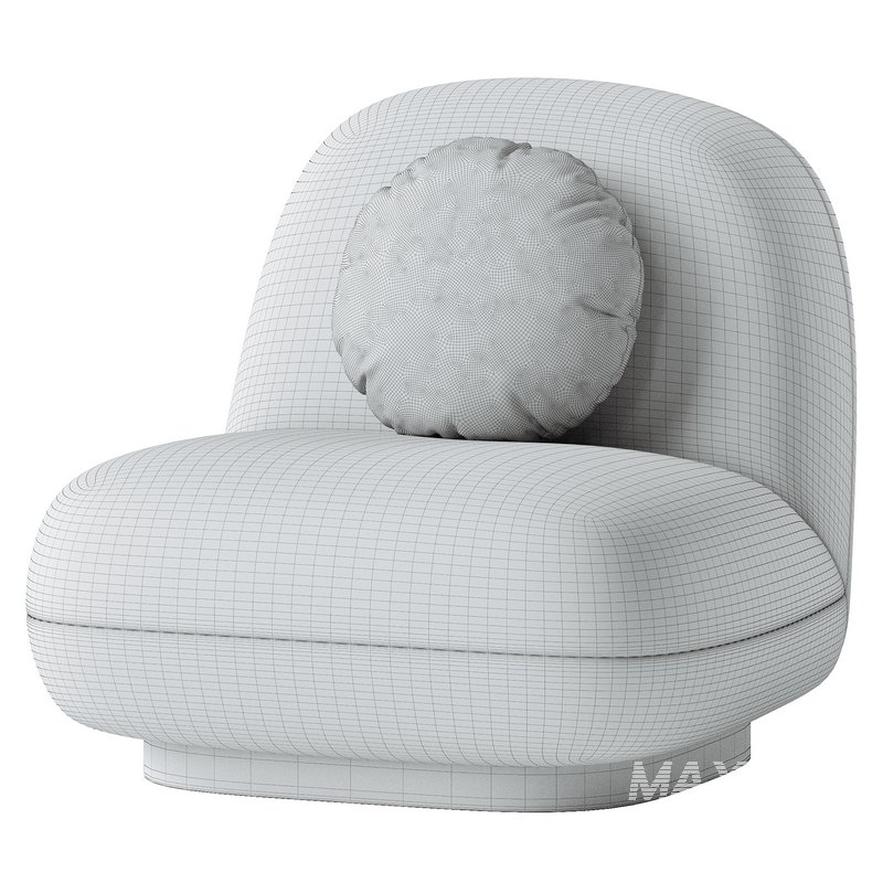 Upholstered Armchair In White Boucl  – Black Legs – Larry - Image 2