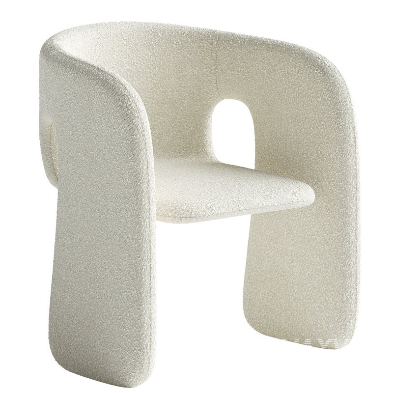 Designer Shaped Fabric Dining Chair - Image 1