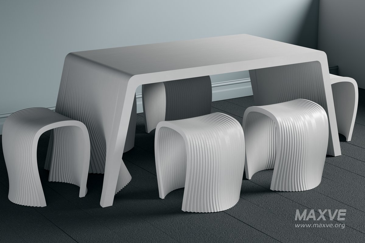 parametric dining table 02 - Image 4