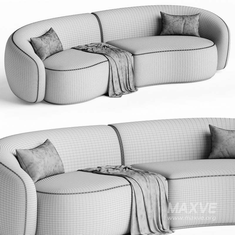 Family Curved Sofa Kassavello - Image 3