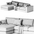 Oceanside 2-Piece Left-Arm Chaise Sectional Sofa - Thumbnail 3