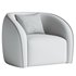 White Boucl  Upholstered Armchair – Seral - Thumbnail 3