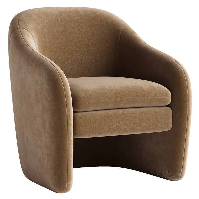 Zella Faux Shearling Fabric Accent Arm Chair - Image 3