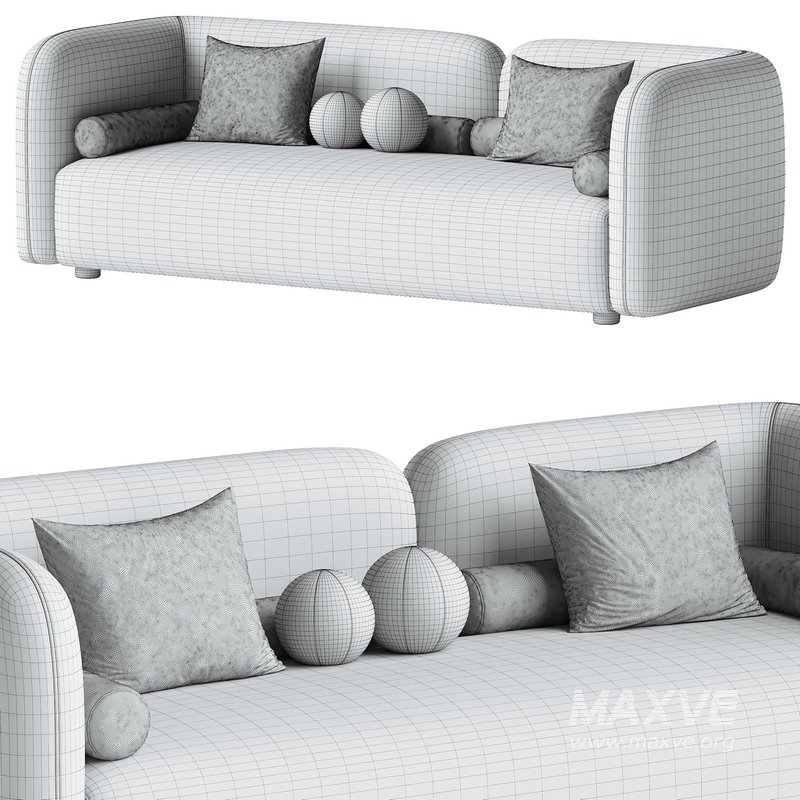 3-seater Victoria boucl sofa - Image 3