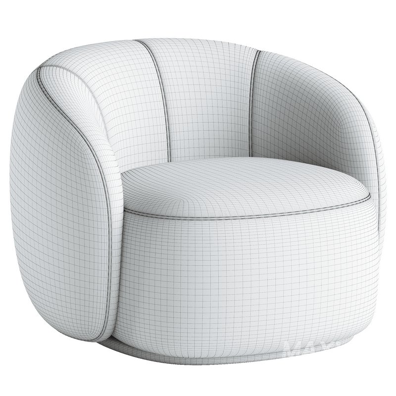 Curved Lounge Chair – Merlot - Image 4