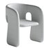Designer Shaped Fabric Dining Chair - Thumbnail 4