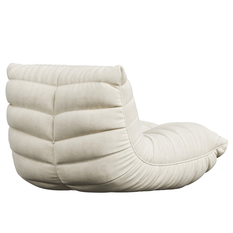 Suede Armless Bean Bag Chair - Image 5