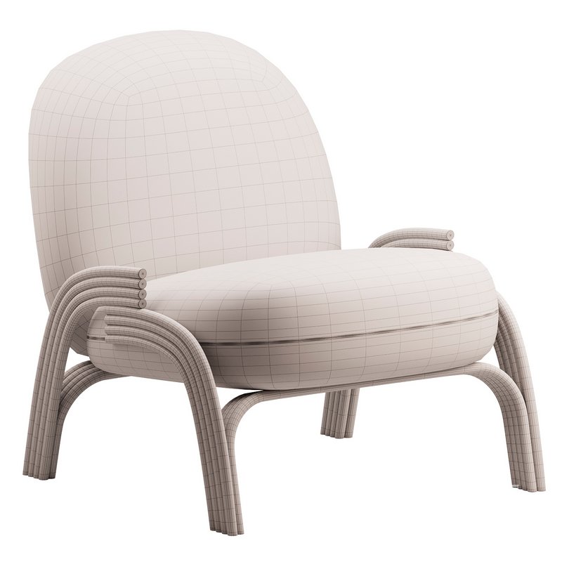 Small yarn armchair Balzac Paris - Image 4