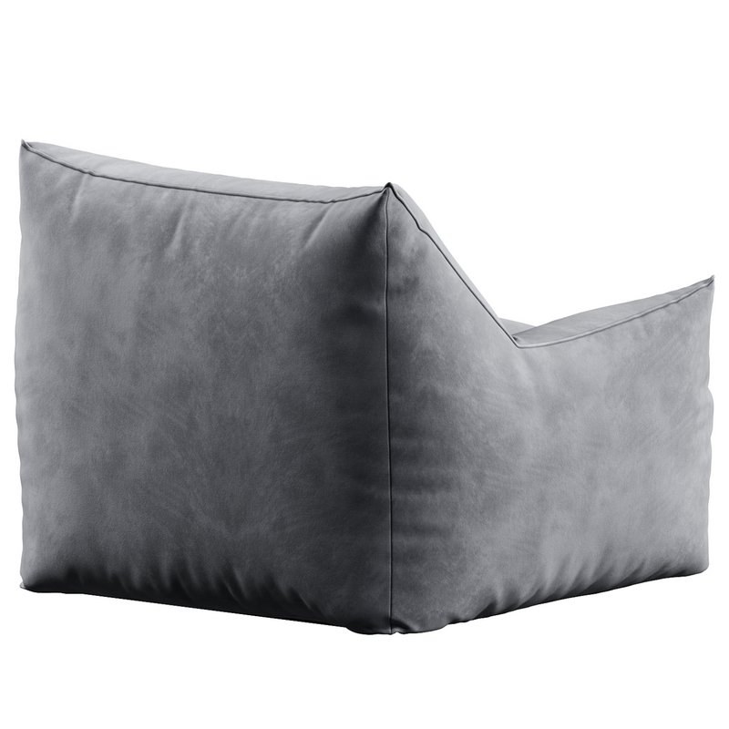 Ehlen Modern Velveteen Bean Bag Chair with Armrests - Image 4