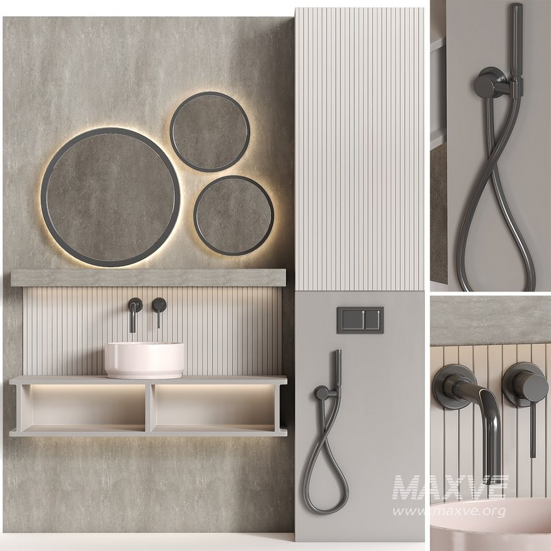 Bathroom furniture 004 in a modern minimalist style - Image 2