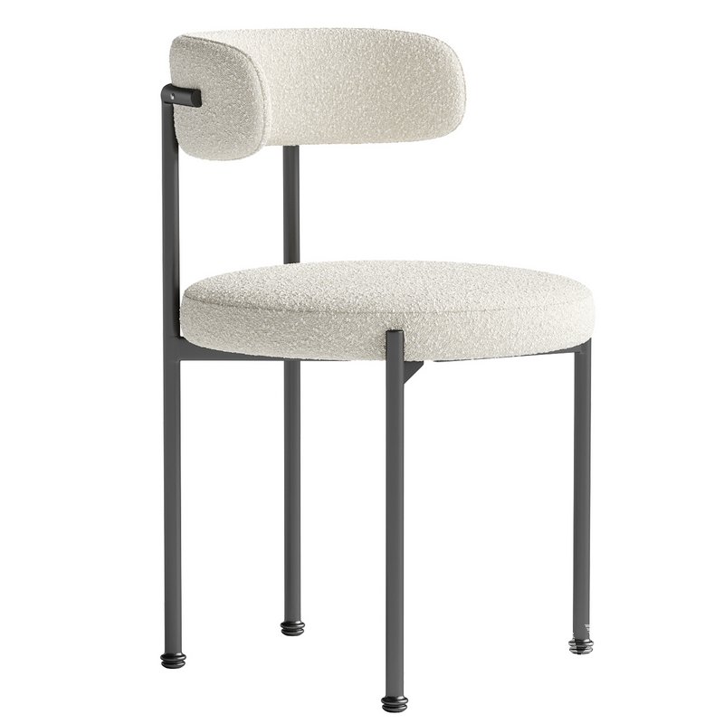 Inesse Boucle Ivory Dining Chair - Image 4