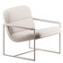 Rina Rustic Off White Upholstered Seat Back Gold Metal Frame Occasional Chair - Thumbnail 6