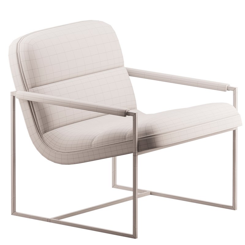 Rina Rustic Off White Upholstered Seat Back Gold Metal Frame Occasional Chair - Image 6