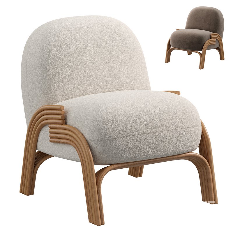 Fauteuil bouclette Armchair - Image 1
